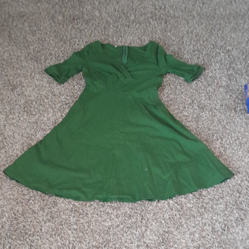 SHEIN Asymmetrical Green Dress